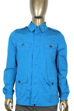 Gucci Men's Stretch Windbreak Turquoise Polyamide Elastane Blouse Jacket