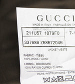 Gucci Men's Signoria Dark Brown Wool 2 Buttons Jacket