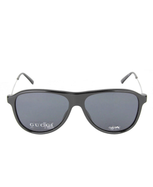 Gucci Unisex Black Metal & Plastic Aviator Sunglasses GG 1058/S CVSBN 337931