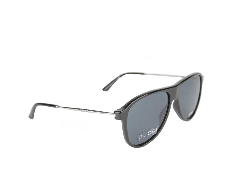 Gucci Unisex Black Metal & Plastic Aviator Sunglasses GG 1058/S CVSBN 337931