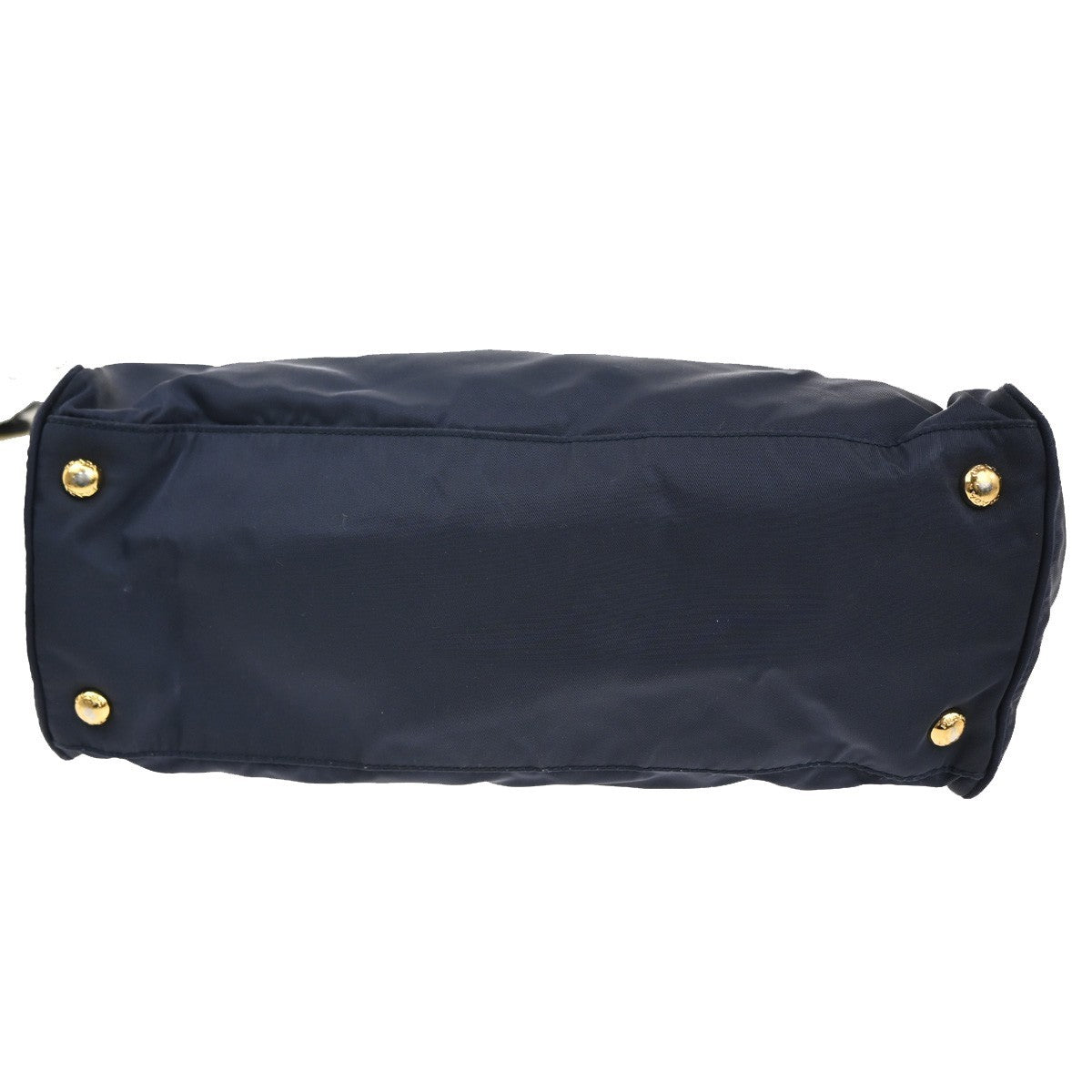Prada Zip Convertible Shopping Tote Tessuto With Saffiano Leather Navy Nylon Handbag (Pre-Owned)