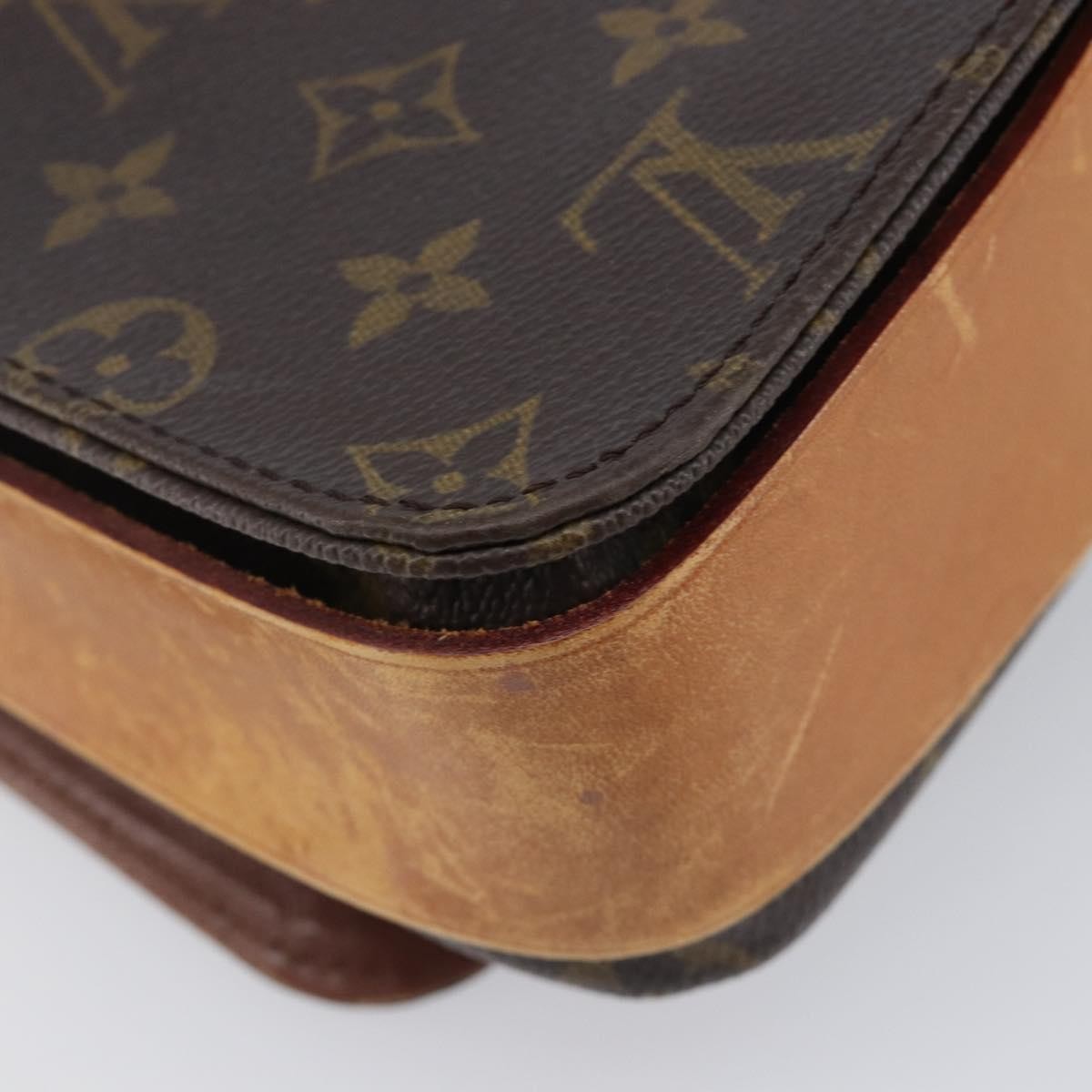 Louis Vuitton Cartouchiere Monogram Canvas Brown Canvas Handbag (Pre-Owned)
