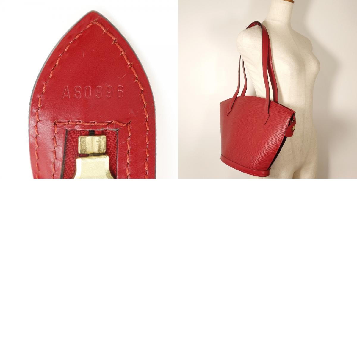 Louis Vuitton Saint Jacques Epi Leather Red Leather Shoulder Bag Bag (Pre-Owned)