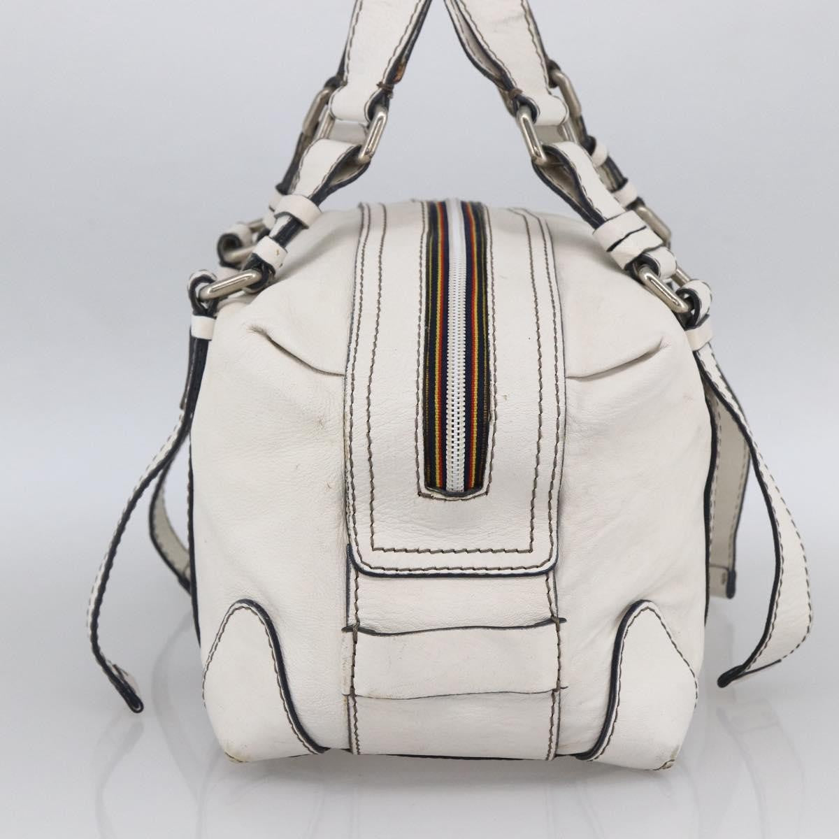 Chloe Handbag Leather White Leather Handbag (Pre-Owned)