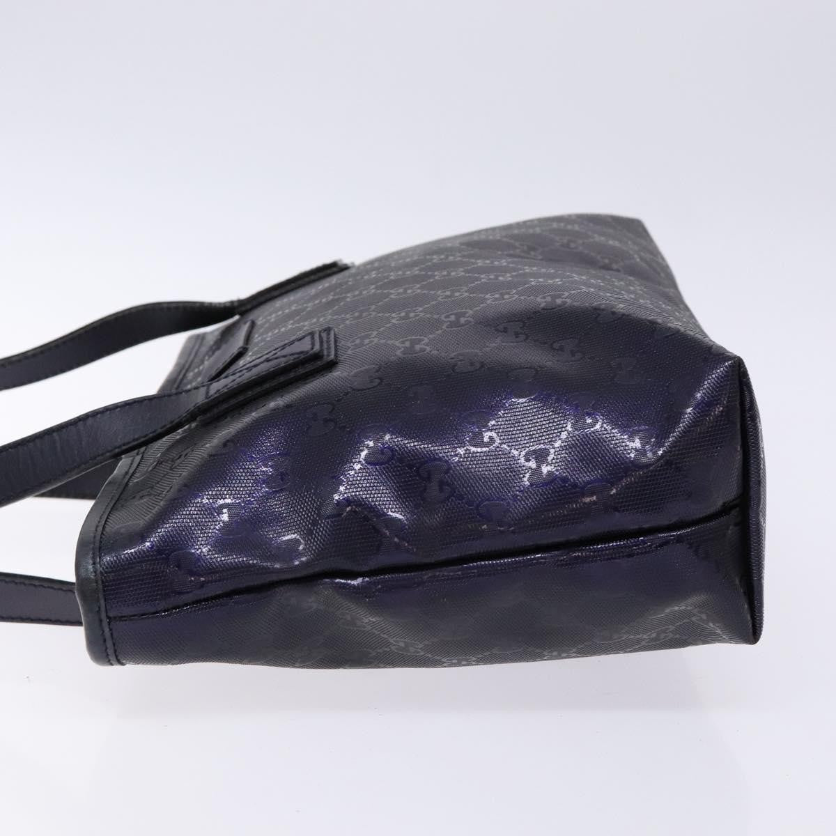 Gucci Plus Tote Gg Imprime Navy Canvas Tote Bag Bag (Pre-Owned)