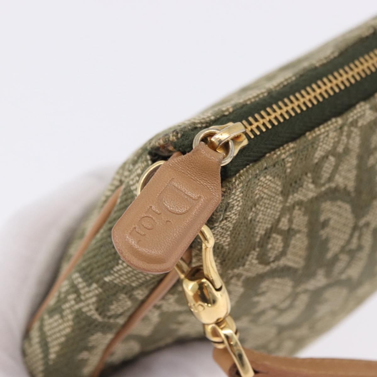 Christian Dior Saddle Canvas Khaki Canvas Handbag (Pre-Owned)