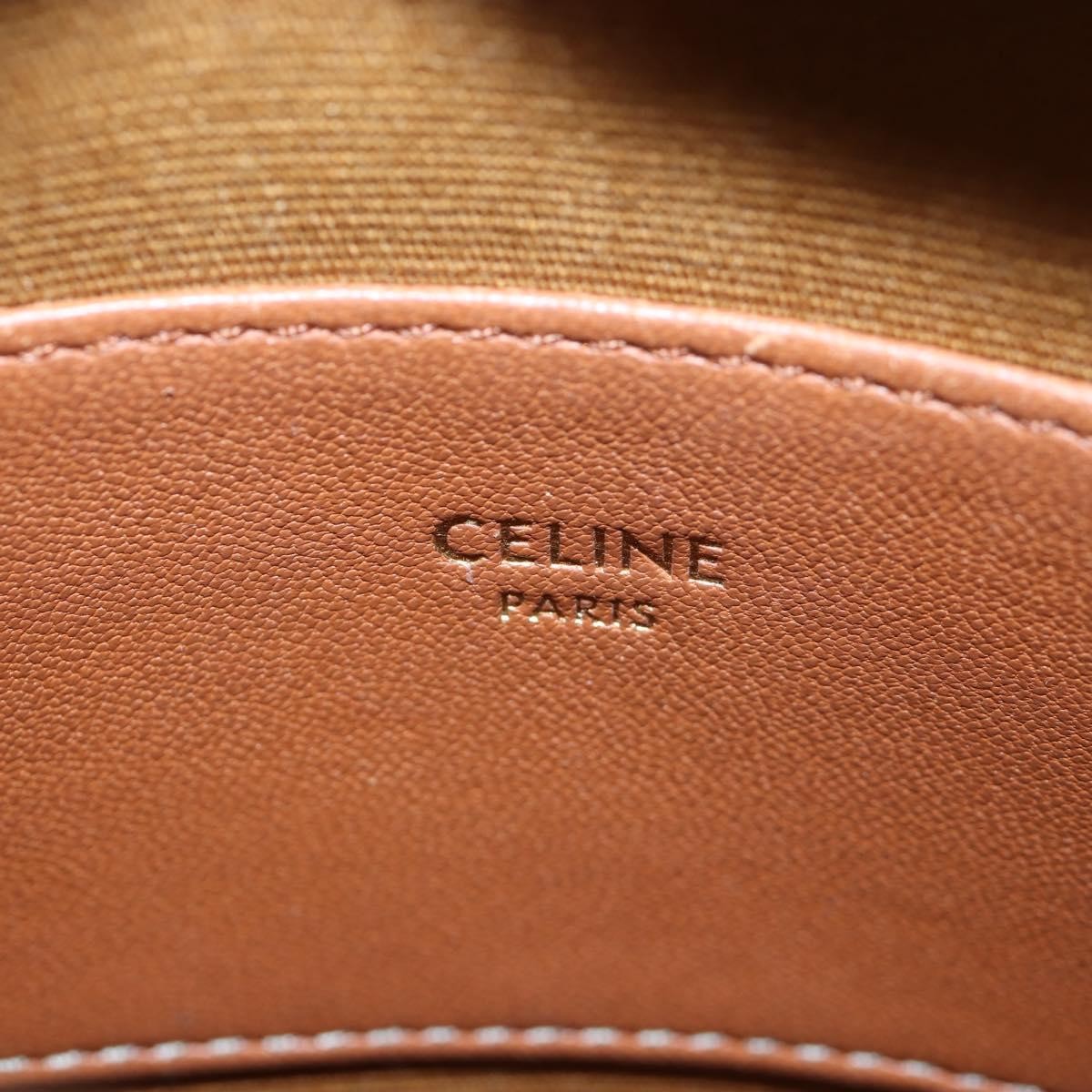 Celine Round Purse On Strap Triomphe Coated Canvas Black Pvc Shoulder Bag Bag (Pre-Owned)