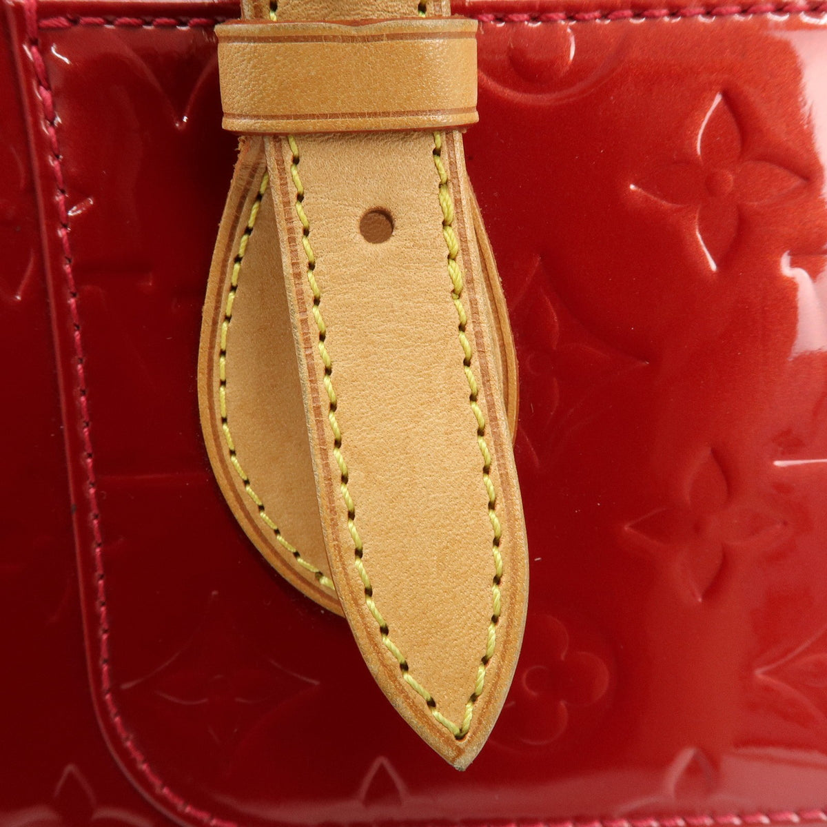 Louis Vuitton Rosewood Avenue Monogram Vernis Red Patent_Leather Handbag (Pre-Owned)