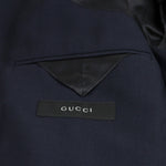 Gucci Men's Panama Blue Wool Gauze Formal 2 Buttons Jacket (G 54 R / US 44 R)