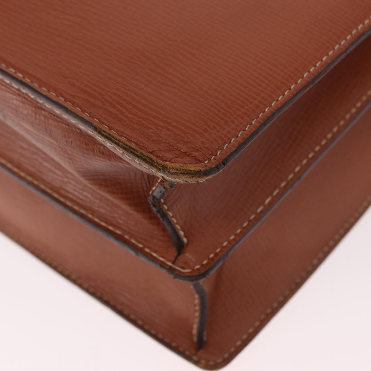 Loewe Anagram Business Leather Brown Leather Briefcase Bag (Pre-Owned)