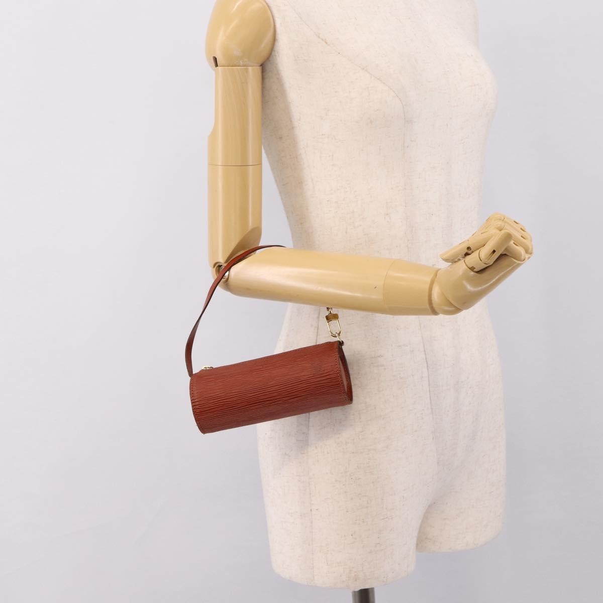 Louis Vuitton Soufflot Pochette Epi Leather Brown Leather Clutche & Pouche Bag (Pre-Owned)