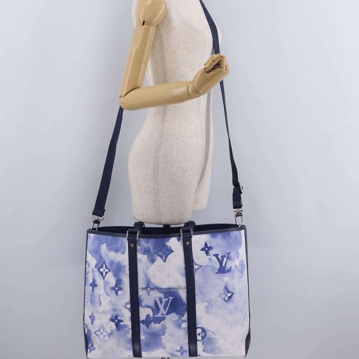 Louis Vuitton New Limited Edition Monogram Watercolor Canvas Blue Canvas Tote Bag Bag (Pre-Owned)