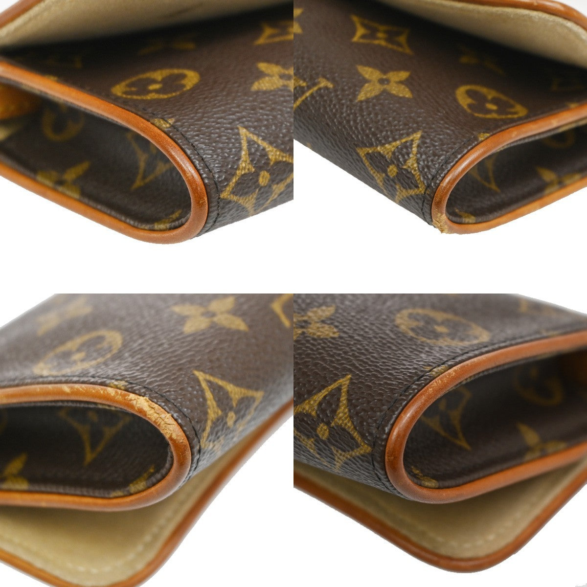 Louis Vuitton Twin Monogram Canvas Brown Canvas Clutche & Pouche Bag (Pre-Owned)