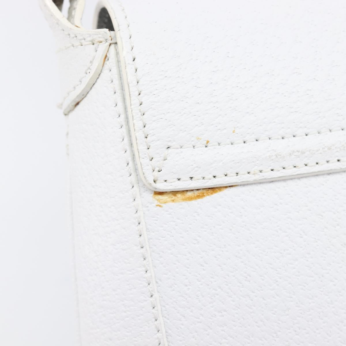 Gucci Shoulder Leather White Leather Shoulder Bag Bag (Pre-Owned)