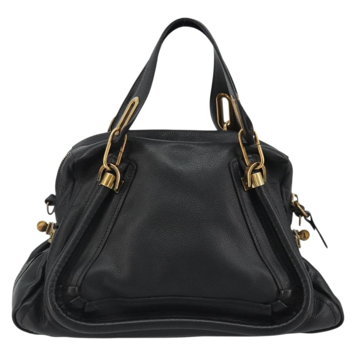 Chloe Paraty Quilted Leather Black Leather Handbag (Pre-Owned)