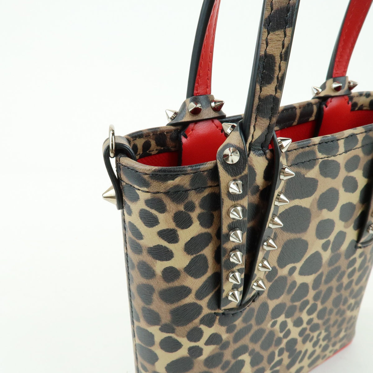 Christian Louboutin Cabata Leather Brown Leather Tote Bag Bag (Pre-Owned)