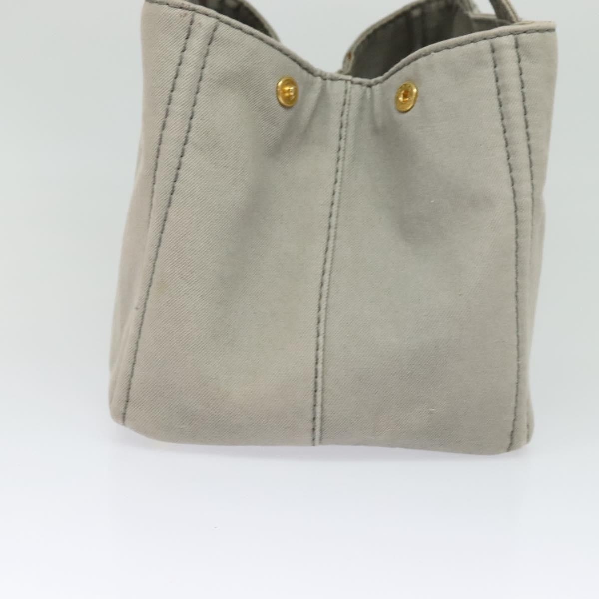 Prada Canapa Tote Canvas Gray Canvas Bag (Pre-Owned)