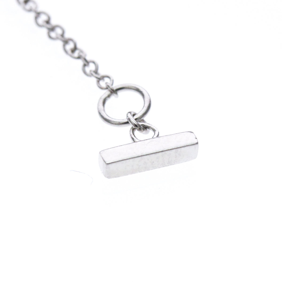 Tiffany & Co. T Smile Pendant 18K White Gold Silver White_Gold Necklace Jewelry (Pre-Owned)