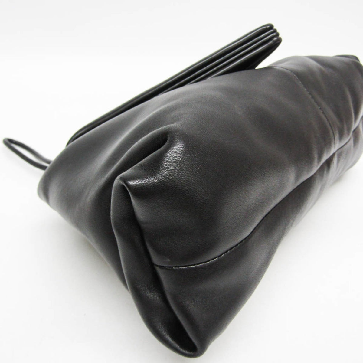 Bottega Veneta Bv Trine Fold Clutch Leather Black Leather Clutche & Pouche Bag (Pre-Owned)