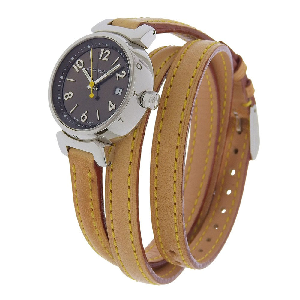 Louis Vuitton Tambour Quartz Stainless Steel Watch (Pre-Owned)