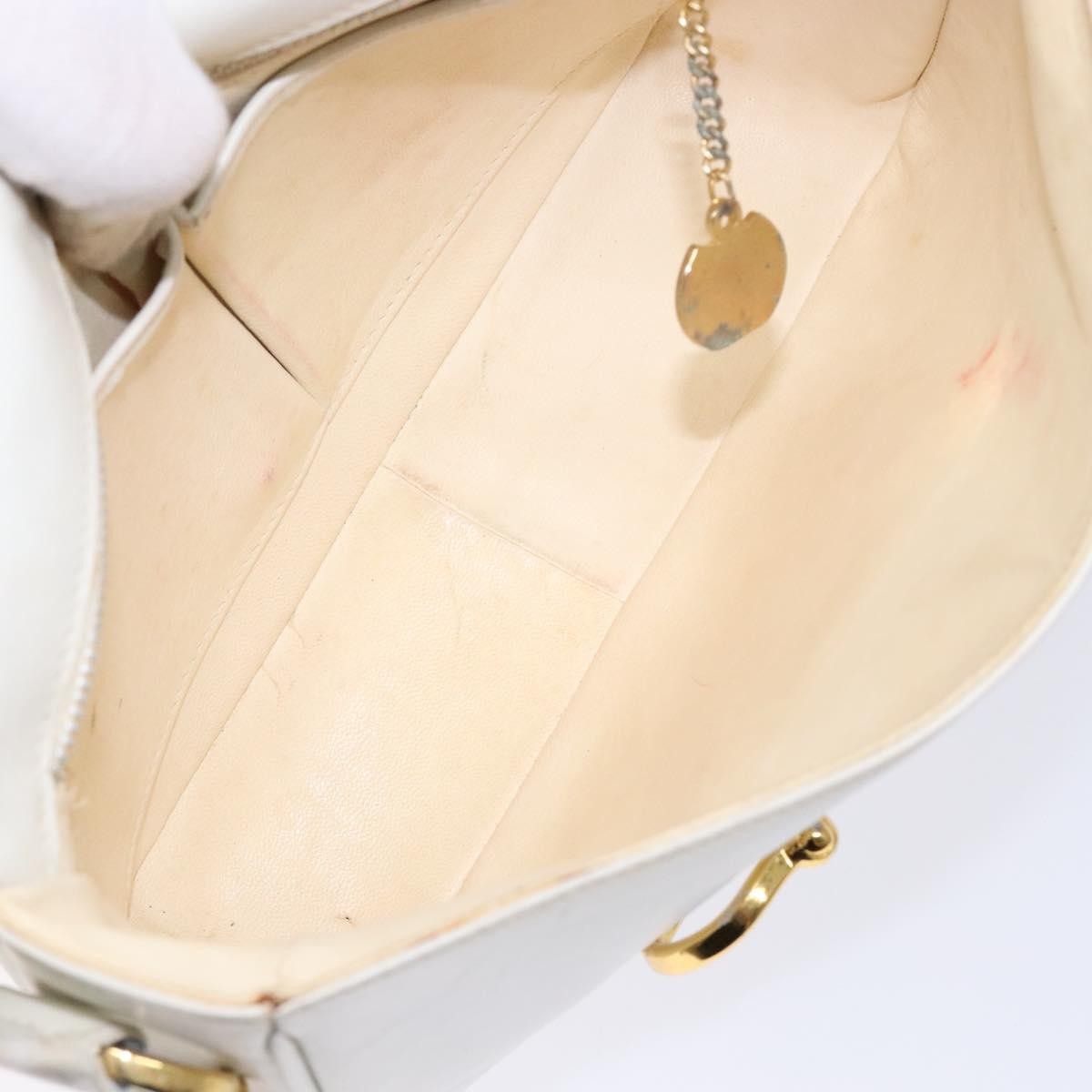 Celine Shoulder Leather White Leather Shoulder Bag Bag (Pre-Owned)