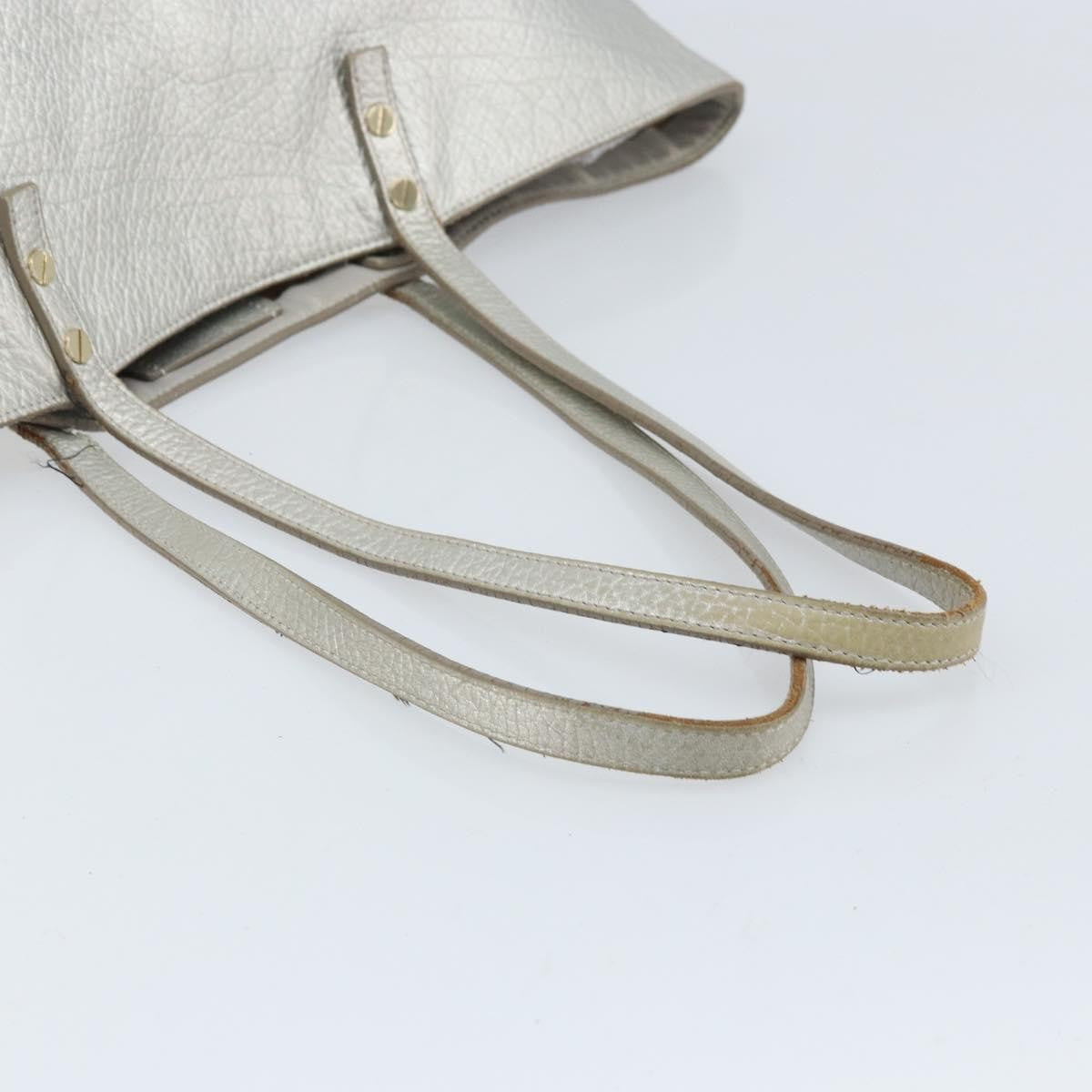 Chloe Dilan Tote Leather Silver Leather Tote Bag Bag (Pre-Owned)