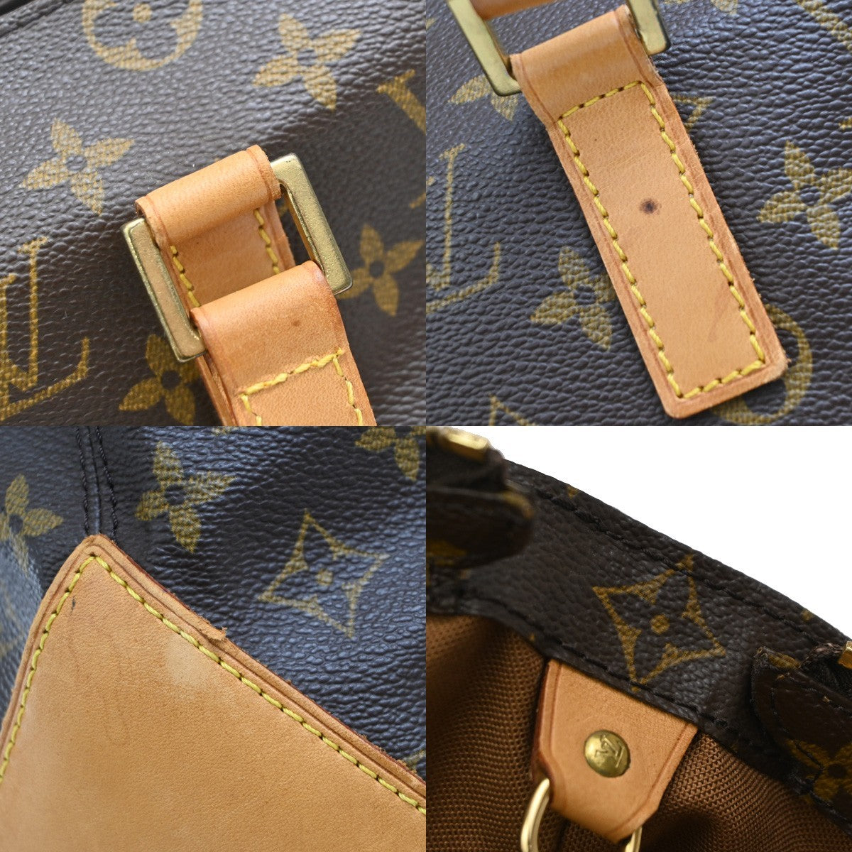 Louis Vuitton Cabas Mezzo Monogram Canvas Brown Canvas Tote Bag Bag (Pre-Owned)
