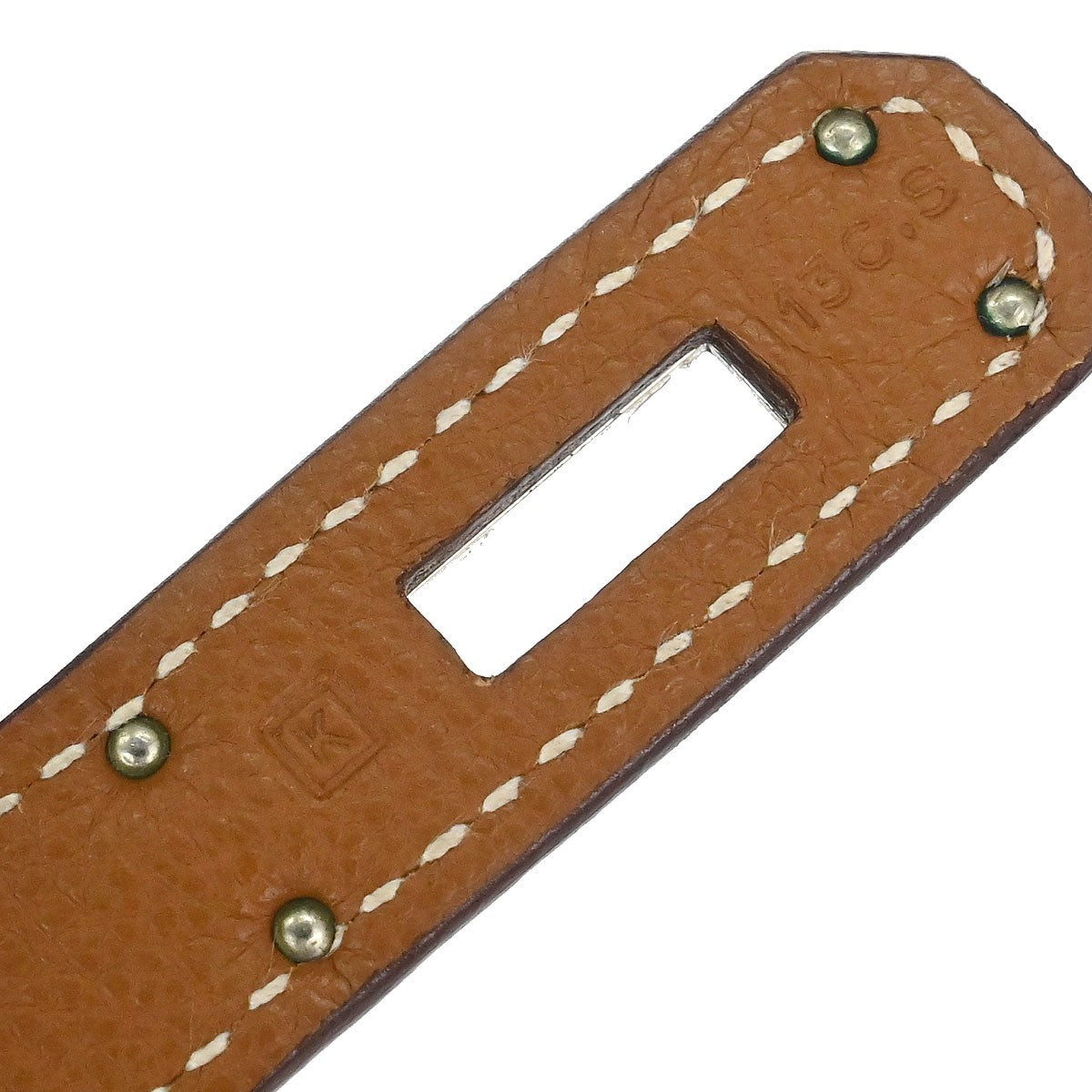 Hermes Kelly Brown Togo With Palladium Hardware Brown Leather Handbag (Pre-Owned)