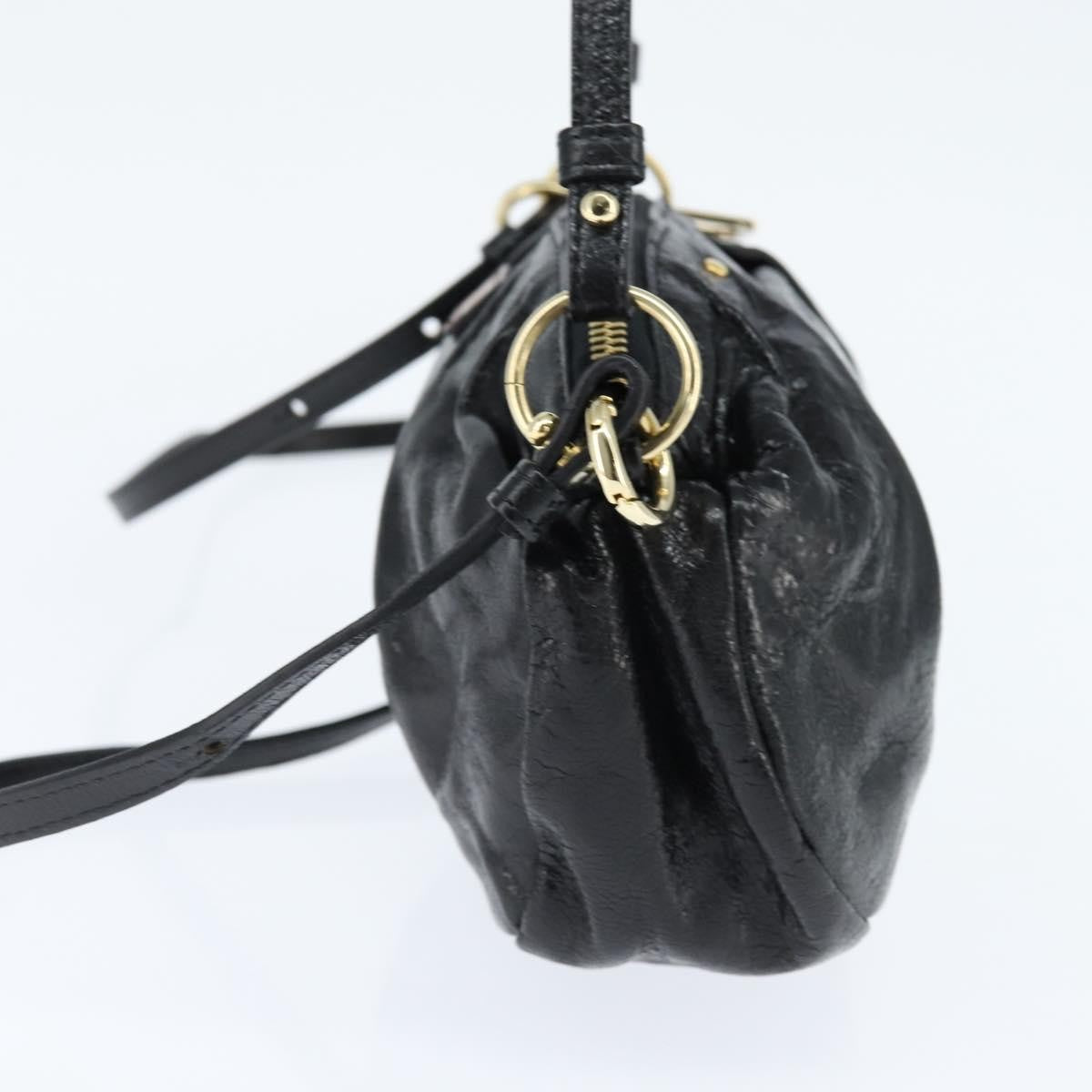 Chloe Shoulder Bag Leather Black Leather Shoulder Bag Bag (Pre-Owned)