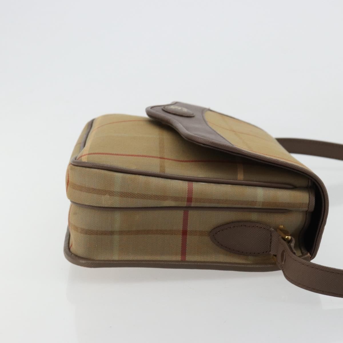 Burberry Nova Check Canvas And Leather Brown Canvas Handbag (Pre-Owned)