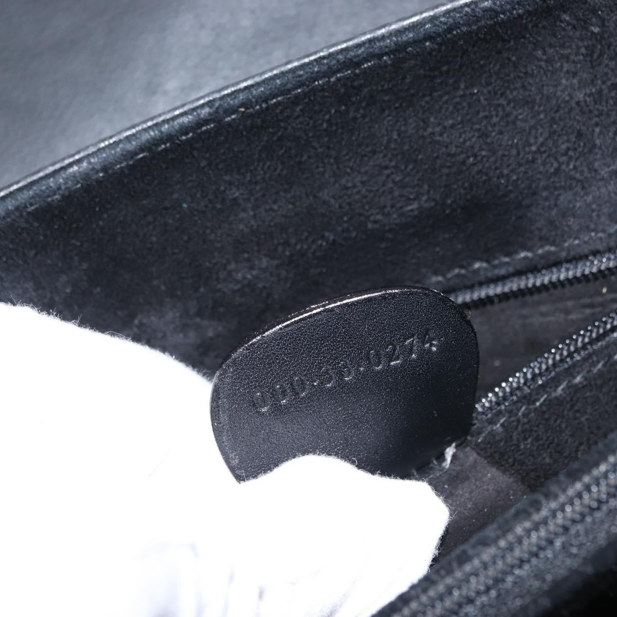 Gucci Vintage Leather Black Leather Handbag (Pre-Owned)