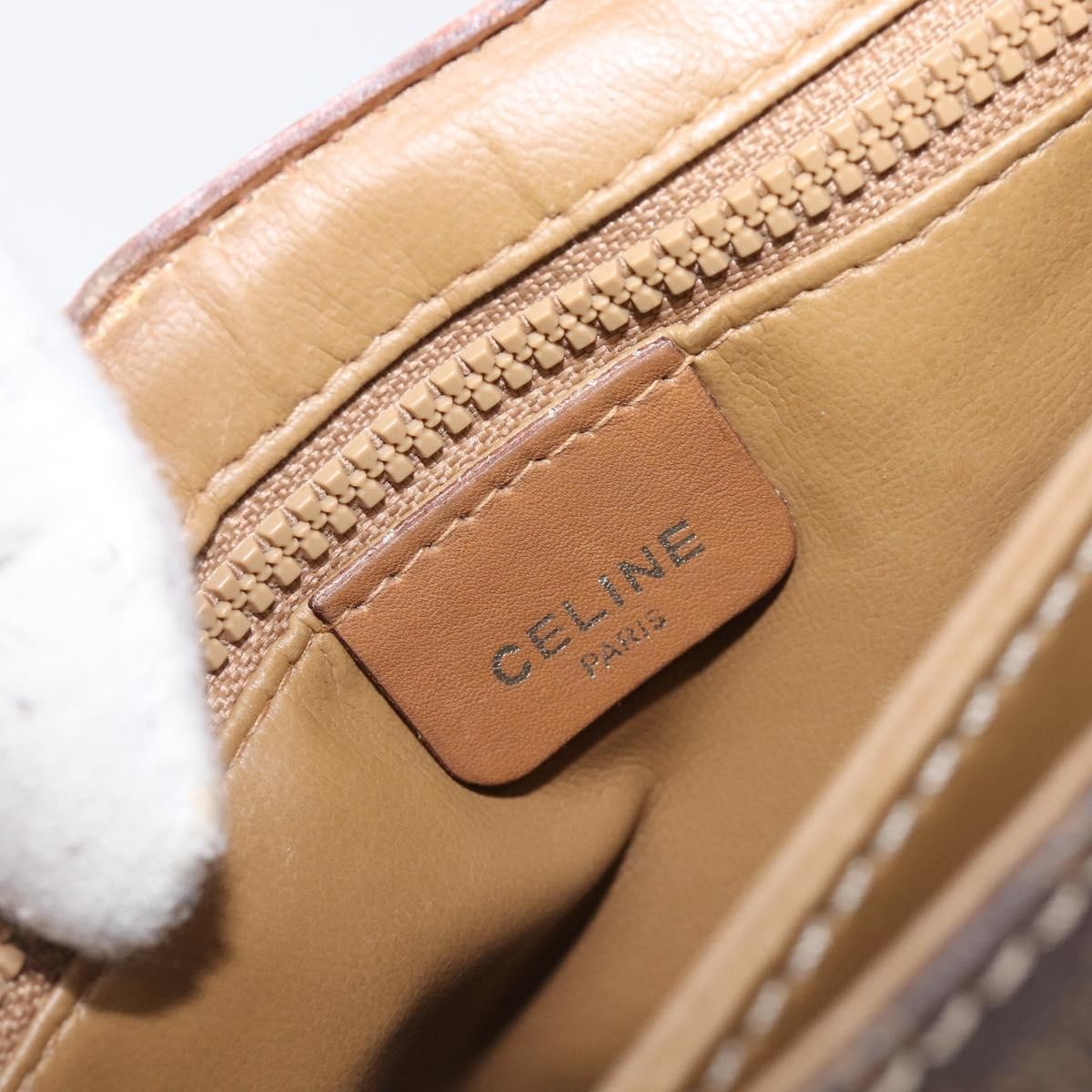 Celine Vintage Macadam Canvas Brown Canvas Backpack Bag (Pre-Owned)