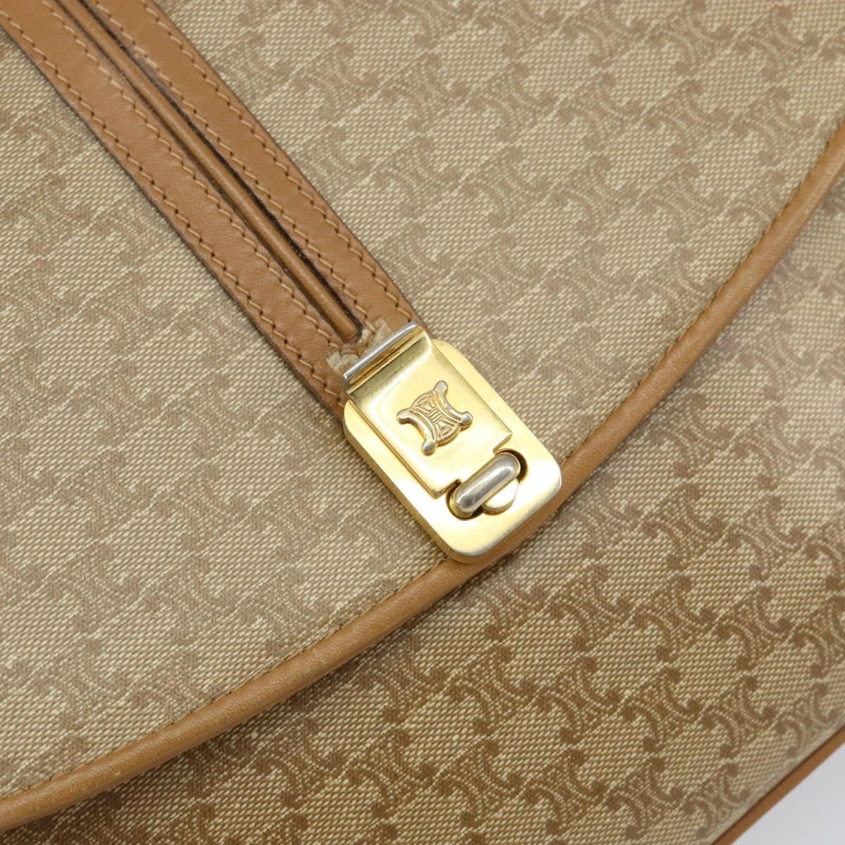Celine Macadam Shoulder Canvas Beige Canvas Shoulder Bag Bag (Pre-Owned)