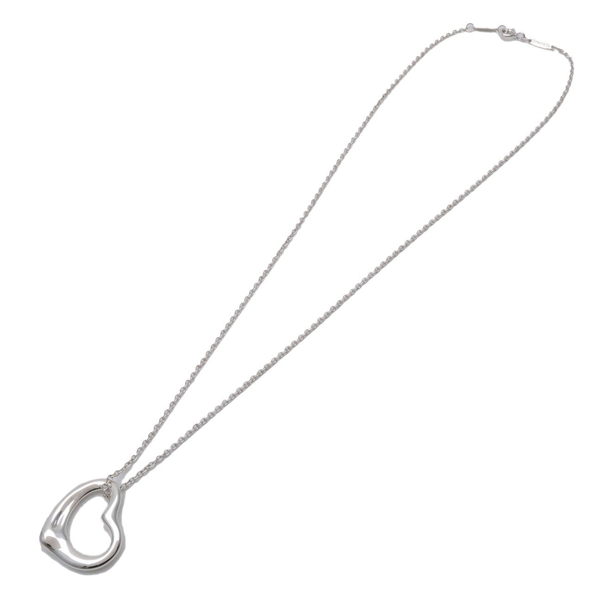 Tiffany & Co. Elsa Peretti Open Heart Pendant Sterling Silver Silver Sterling_Silver Necklace Jewelry (Pre-Owned)