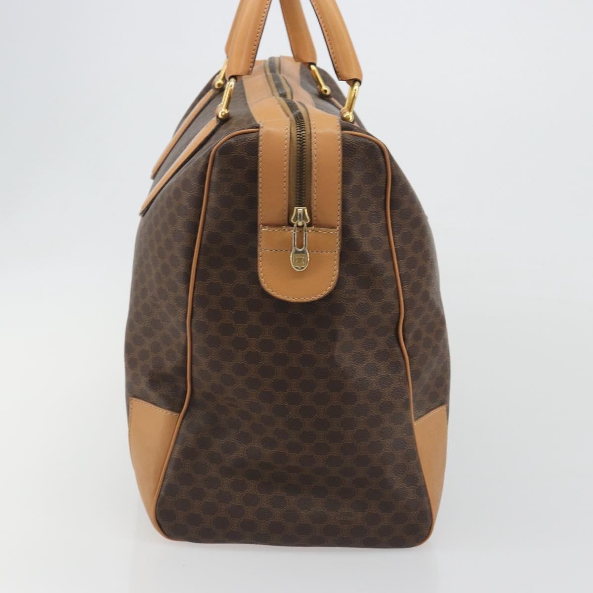 Celine Boston Macadam Canvas Brown Pvc Travel Bag Bag (Pre-Owned)