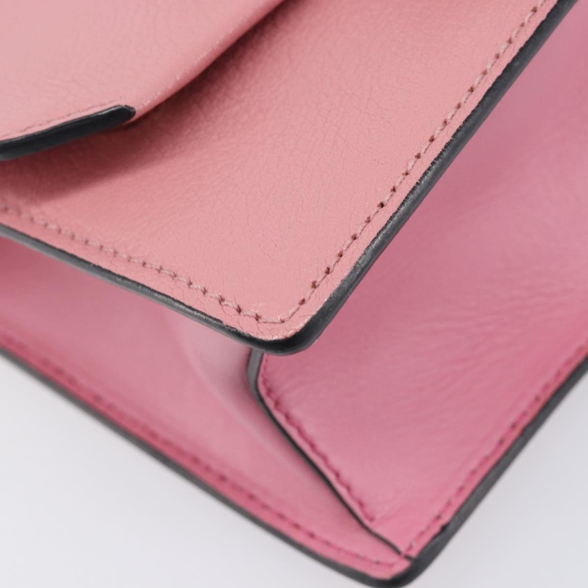 Miu Miu Madras Crystal Flap Leather Pink Leather Crossbody Bag Bag (Pre-Owned)