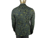 Gucci Men's Floral Blazer Green Cotton Two Button Jacket