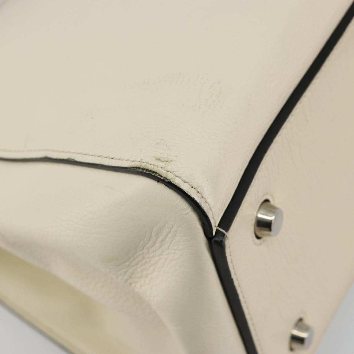 Celine Edge Leather White Leather Handbag (Pre-Owned)
