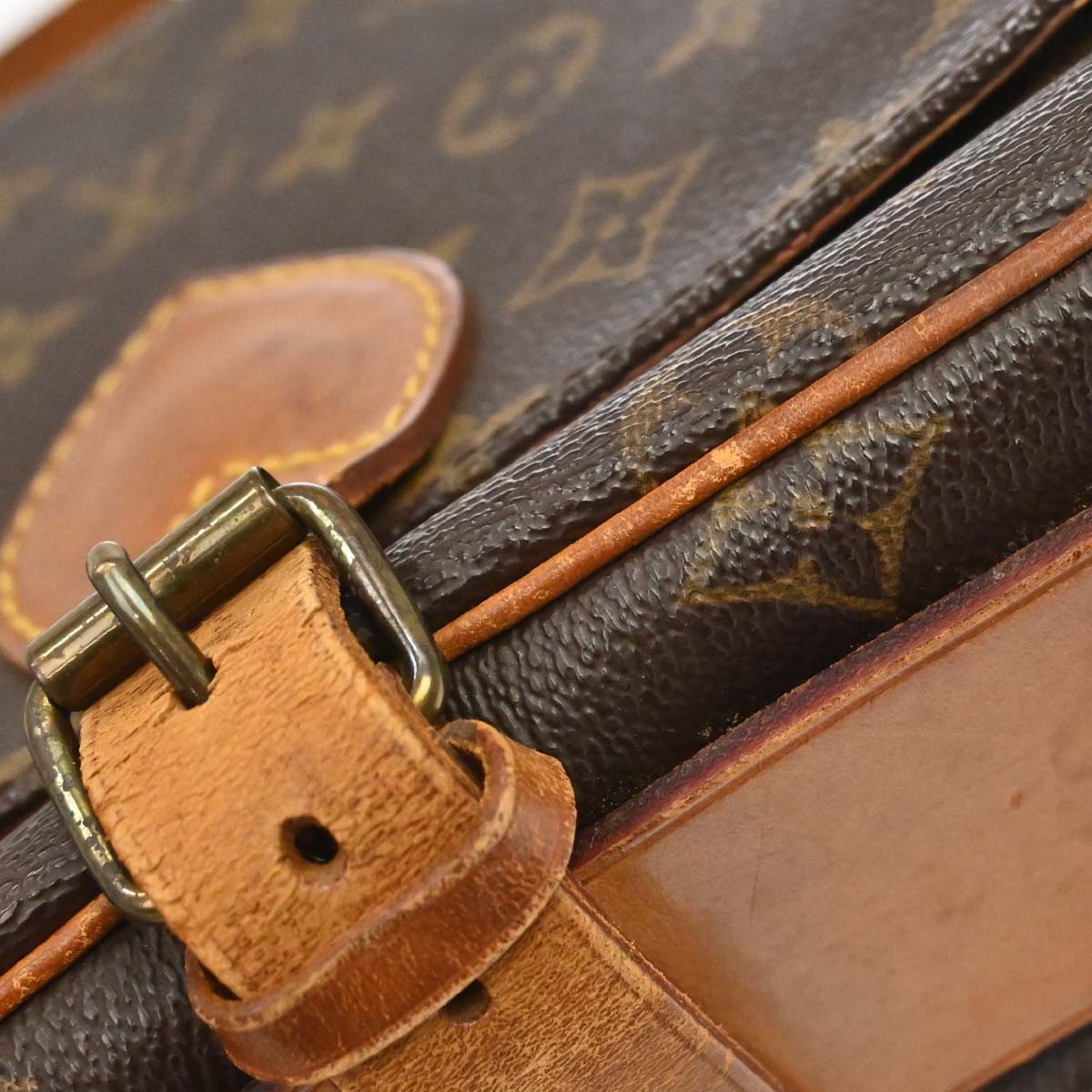 Louis Vuitton Cartouchiere Monogram Canvas Brown Canvas Handbag (Pre-Owned)