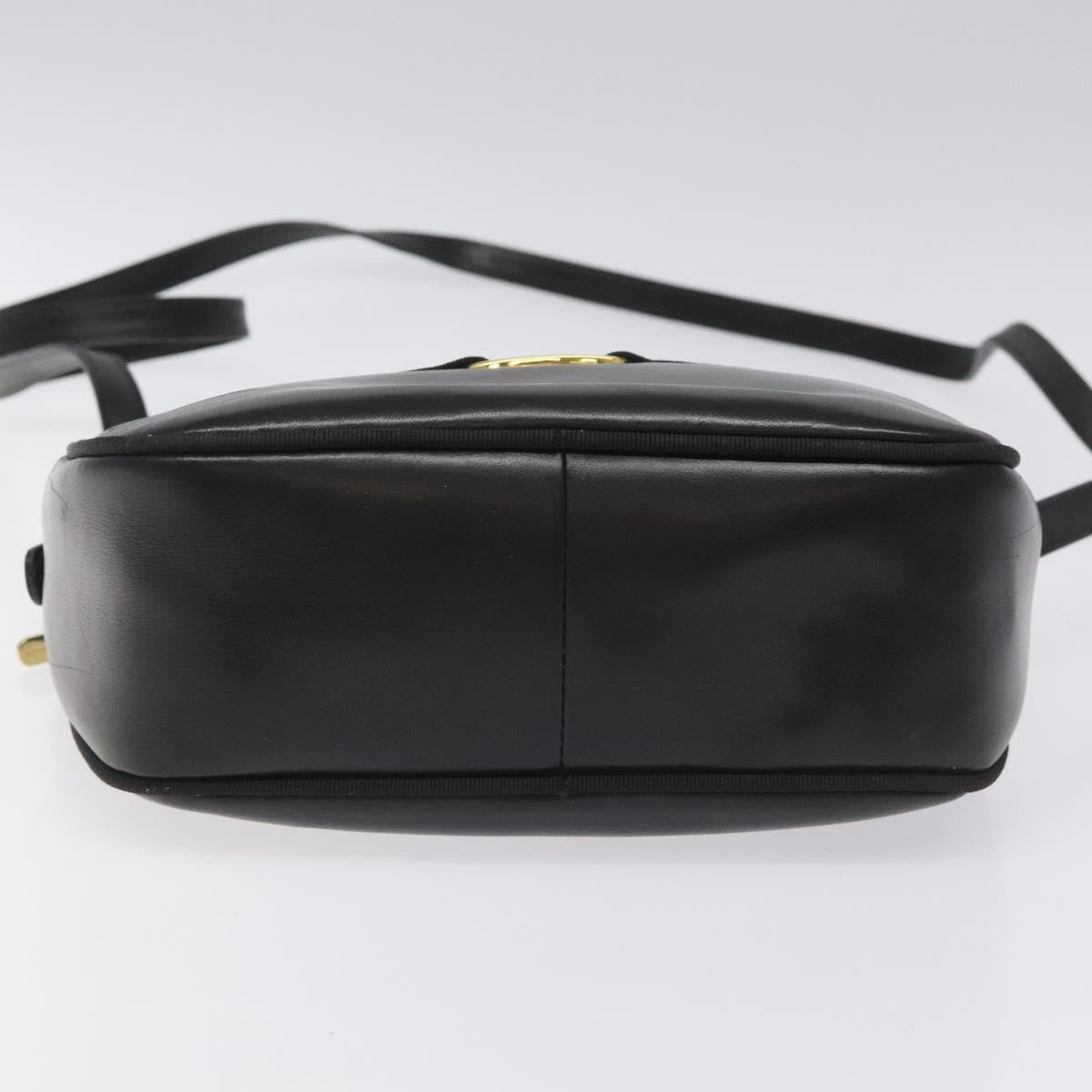 Salvatore Ferragamo Vara Bow Camera Leather Black Leather Shoulder Bag Bag (Pre-Owned)