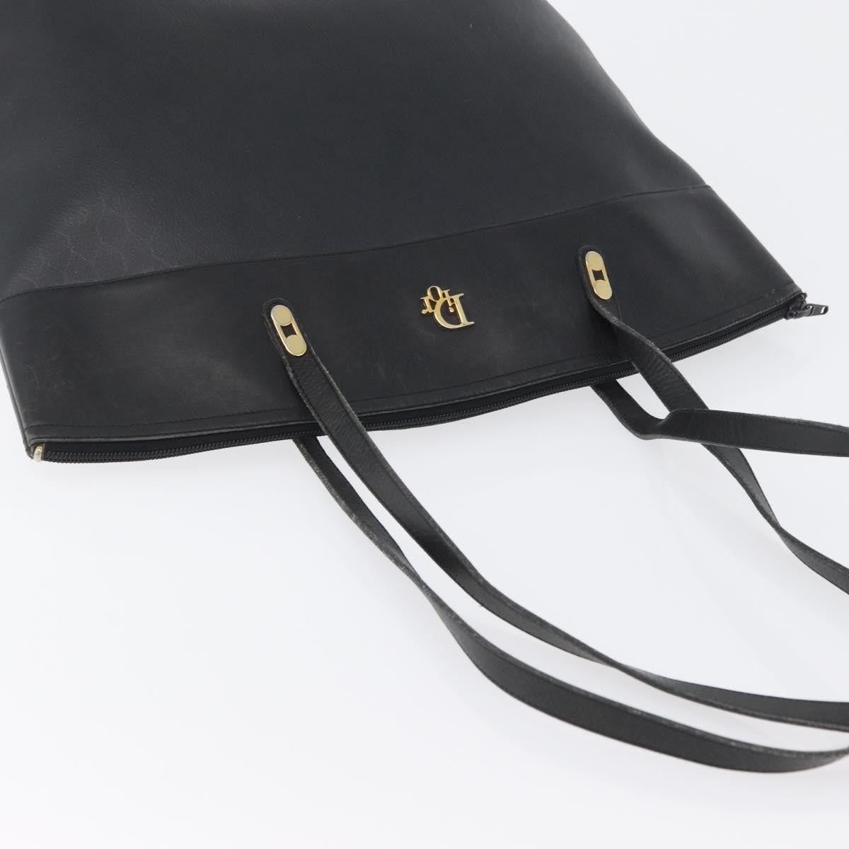Christian Dior Vintage Honeycomb Canvas Black Pvc Shoulder Bag Bag (Pre-Owned)