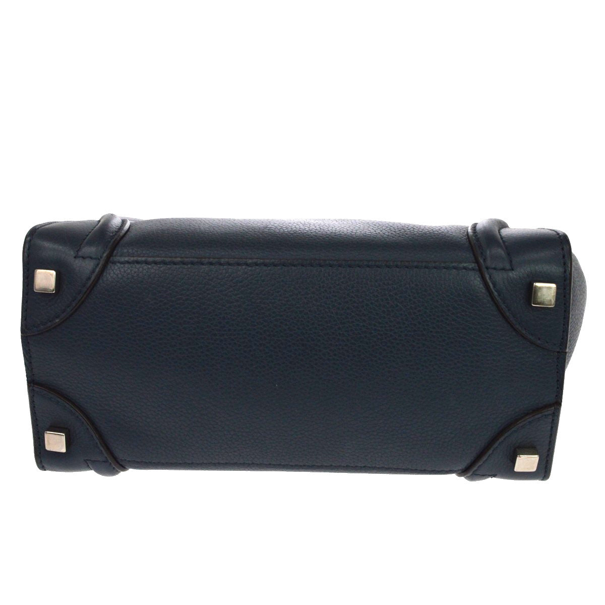 Celine Luggage Grainy Leather Navy Leather Handbag (Pre-Owned)
