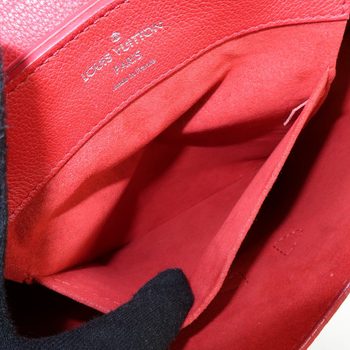 Louis Vuitton Lockme Leather Red Leather Backpack Bag (Pre-Owned)