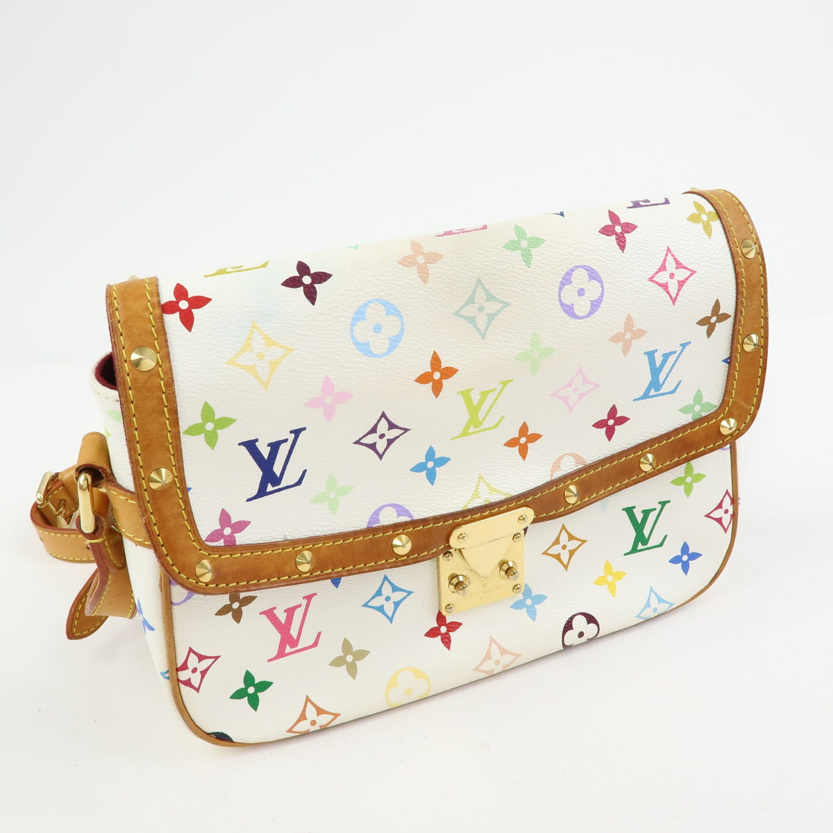 Louis Vuitton Sologne Monogram Multicolor White Canvas Handbag (Pre-Owned)