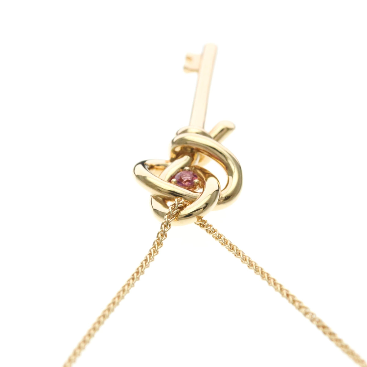 Tiffany & Co. Knot Key Pendant 18K Rose Gold Gold Pink_Gold Necklace Jewelry (Pre-Owned)