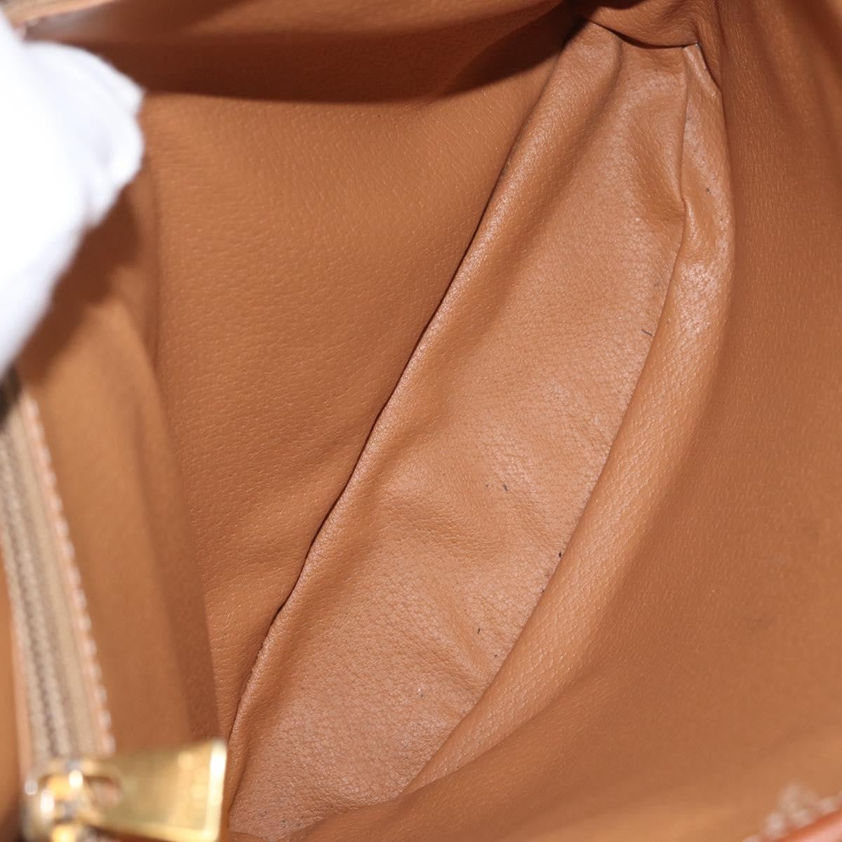 Celine Vintage Macadam Canvas And Leather Brown Canvas Tote Bag Bag (Pre-Owned)