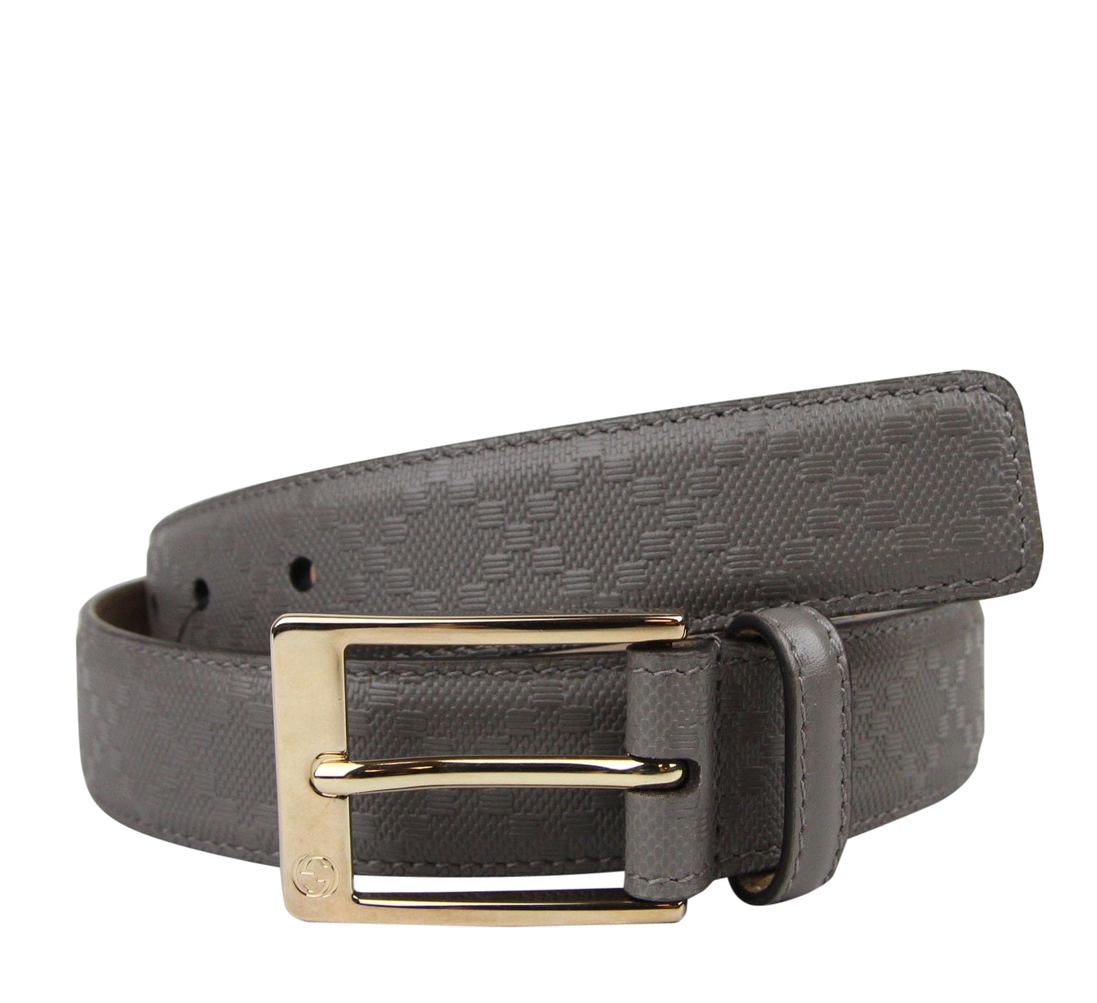 Leather Diamante Square Buckle Belt