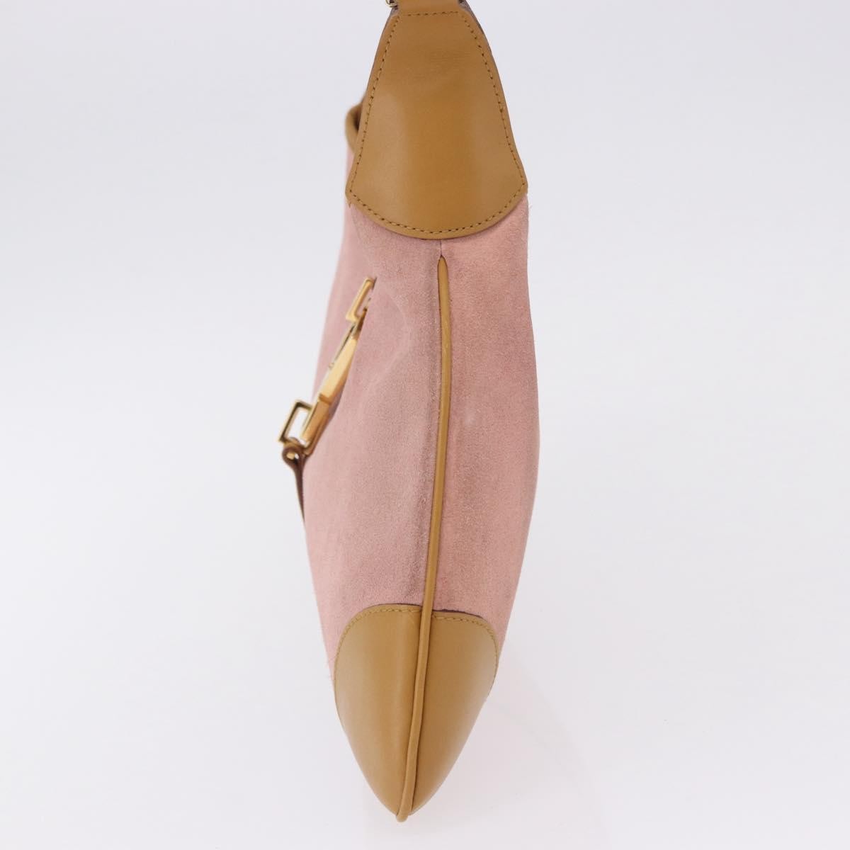 Gucci Bamboo Jackie Suede Pink Suede Handbag (Pre-Owned)