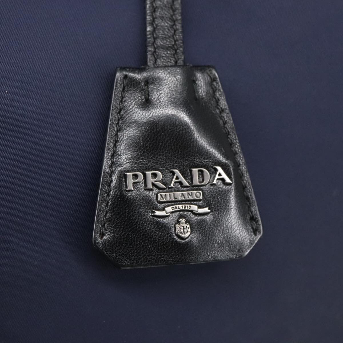 Prada Convertible Double Tote Tessuto Navy Nylon Tote Bag Bag (Pre-Owned)