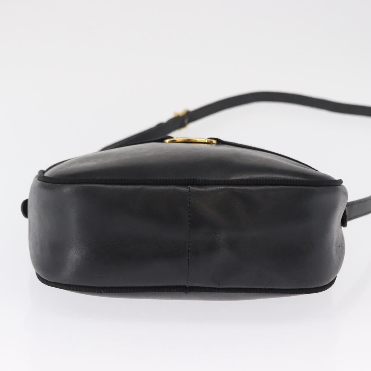 Salvatore Ferragamo Vara Bow Camera Leather Black Leather Shoulder Bag Bag (Pre-Owned)